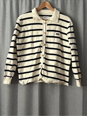 Ellandemm Black Striped Button Up Shirt